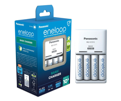 Akcesoria Foto PANASONIC Eneloop ładowarka Basic Charger BQCC51 + AA  4 szt.